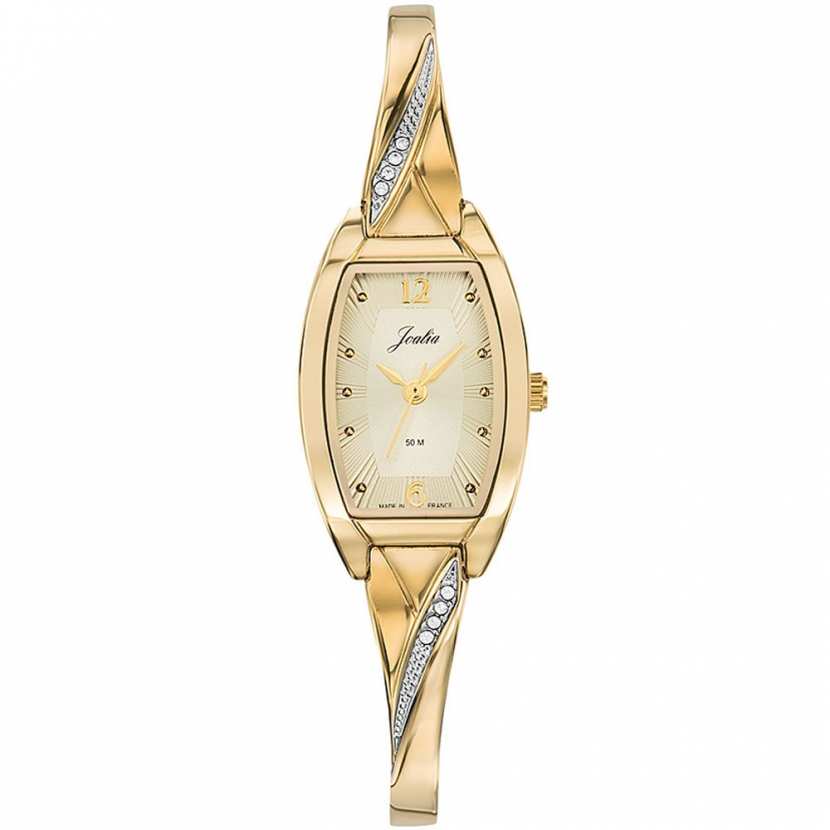Montre Femme Rectangulaire Bracelet Acier Doré Joalia 630515 Montre Femme Rectangulaire Bracelet Acier Doré Joalia 630515